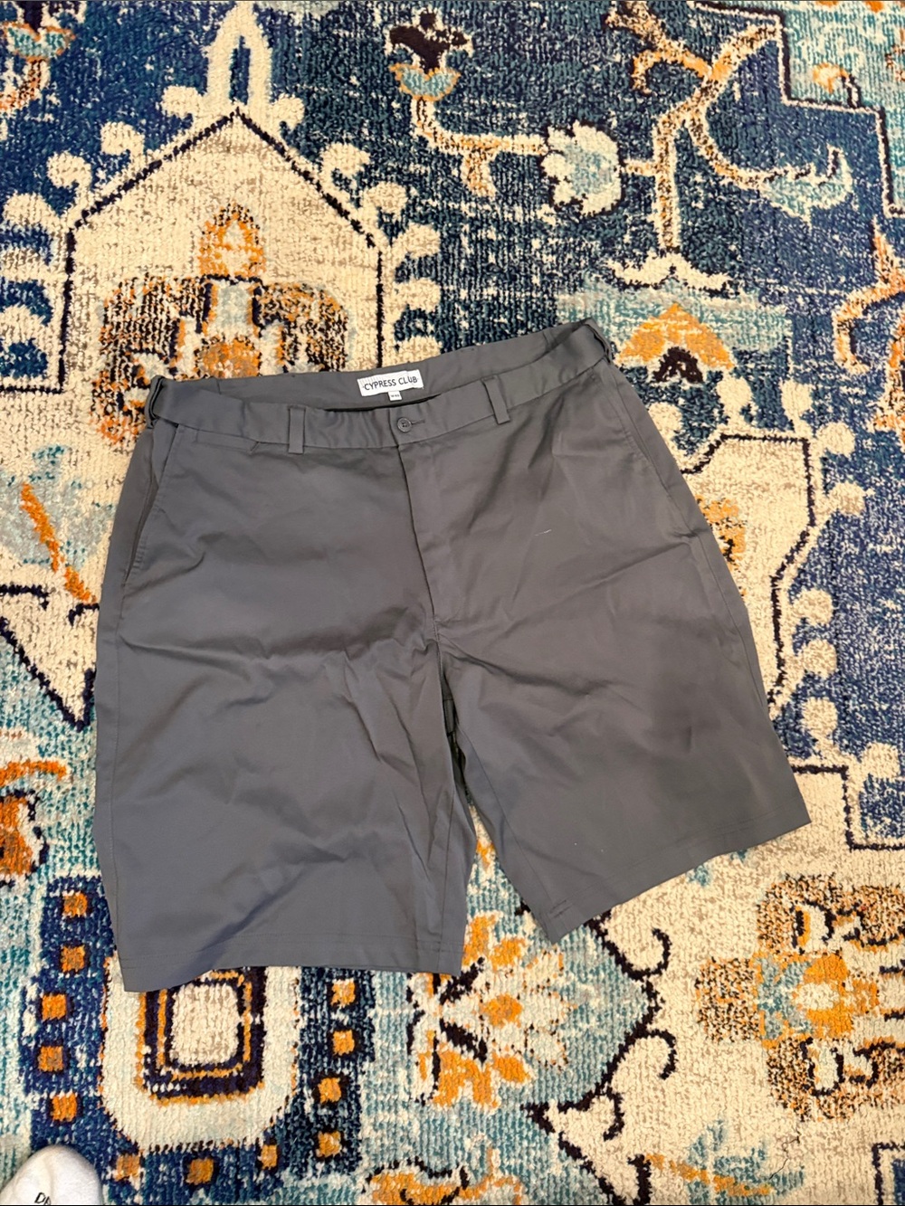 Cypress Club Men's Charcoal Flat Front Shorts